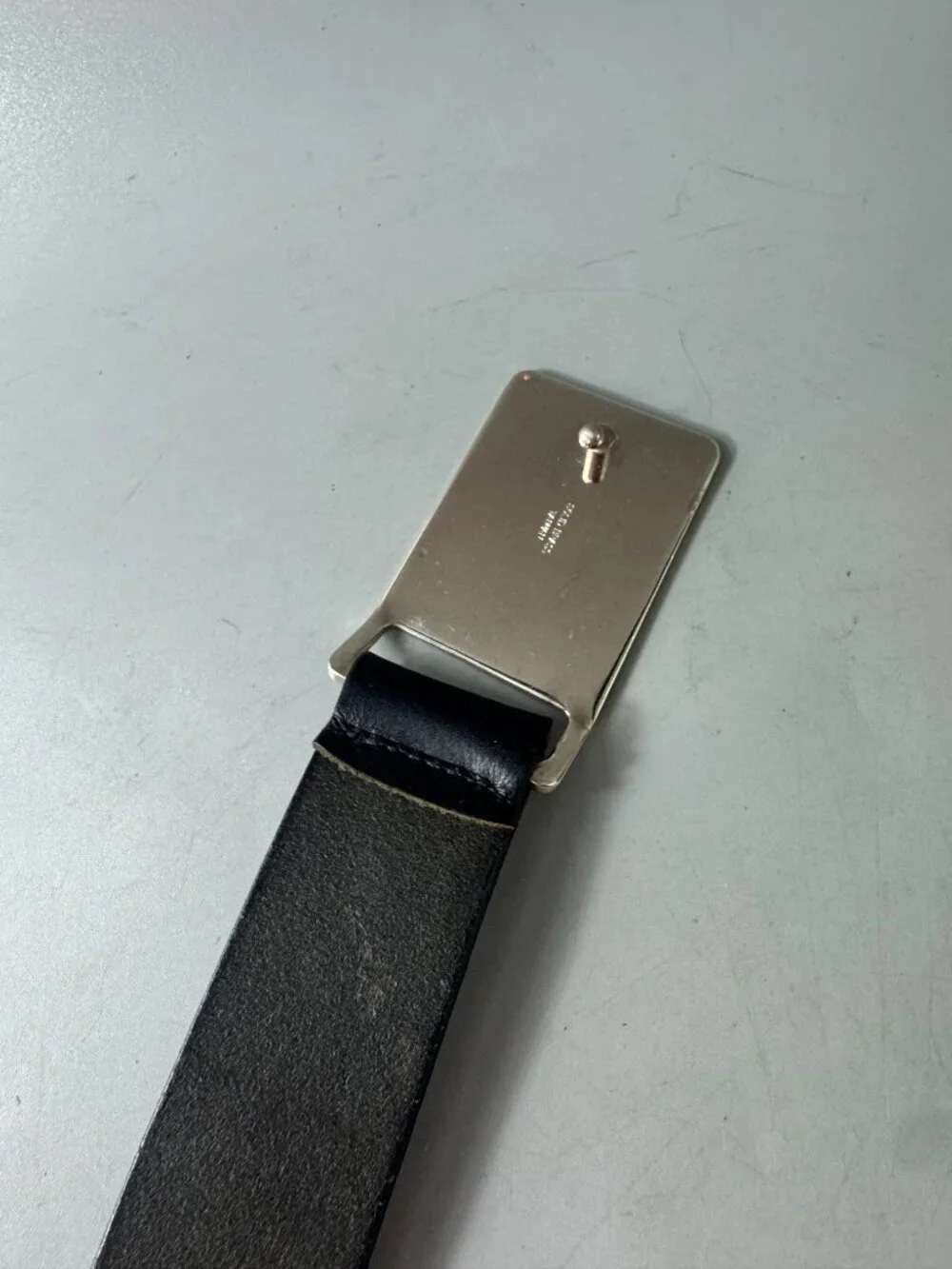 Armani Exchange Black Leather Belt, Size 28